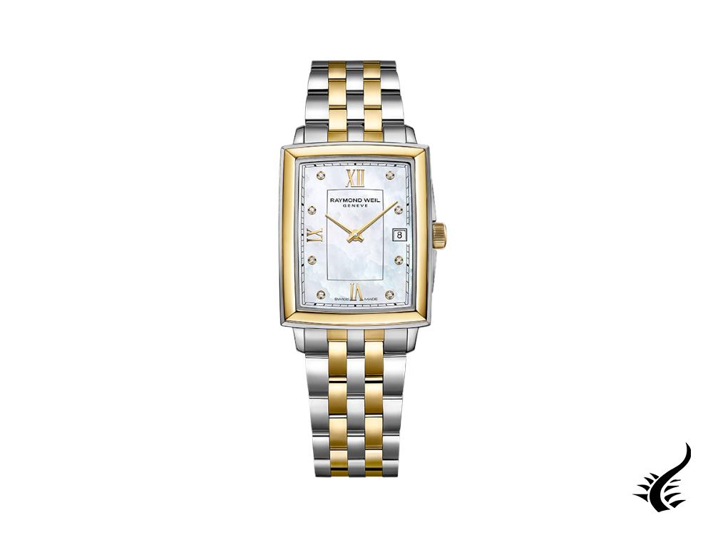 Montre femme Toccata de Raymond Weil, or, nacre, 5925-STP-00995