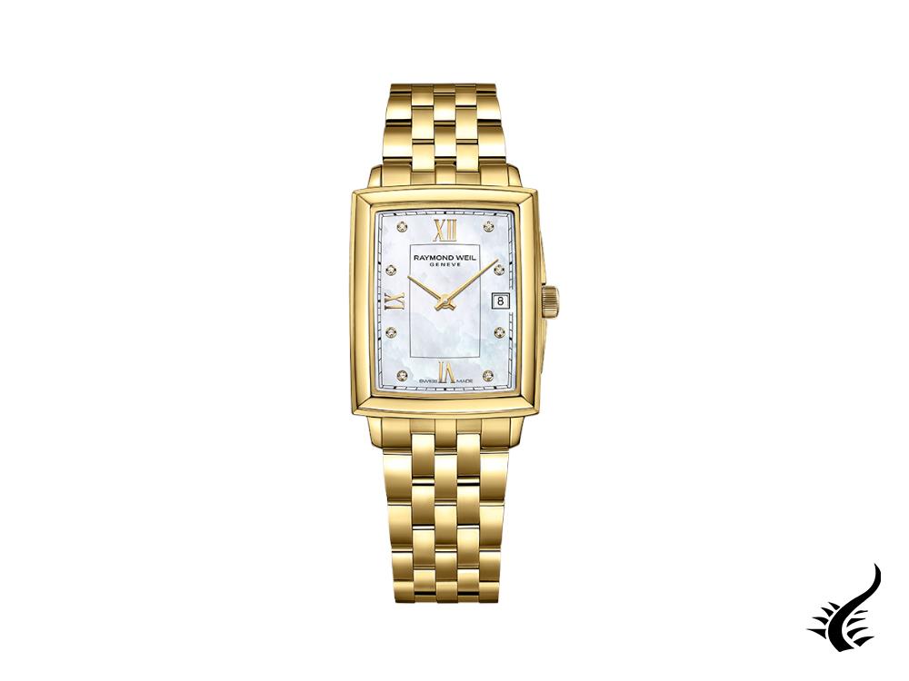 Raymond Weil Toccata Ladies Watch, Gold, Mother of pearl, 23.4 mm, 5925-P-00995