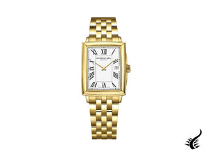 Raymond Weil Toccata Ladies Watch, PVD Gold, White, 23.4 mm, Day, 5925-P-00300