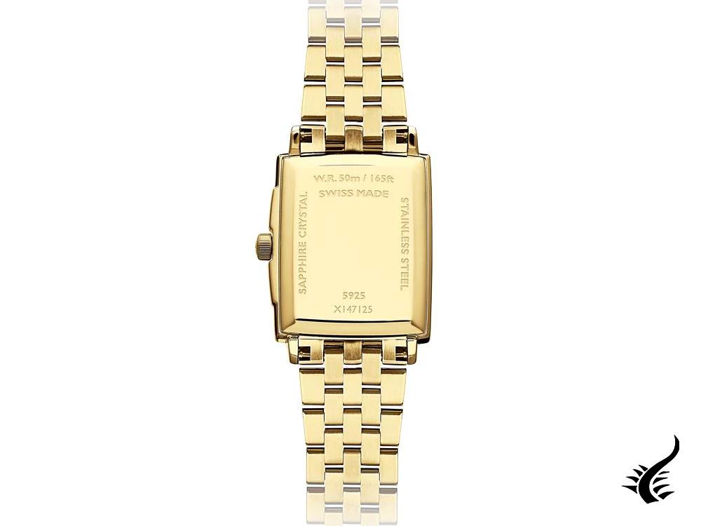 Raymond Weil Toccata Ladies Watch, PVD Gold, White, 23.4 mm, Day, 5925-P-00300