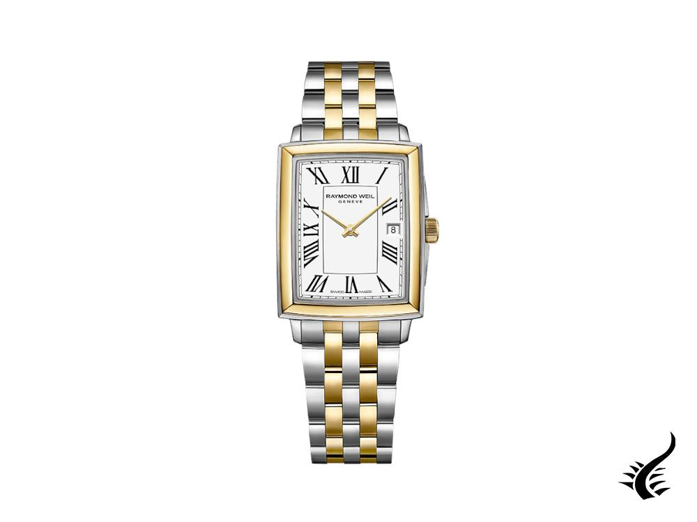 Montre femme Raymond Weil Toccata, PVD or, blanc, 34,6 mm, 5925-STP-00300