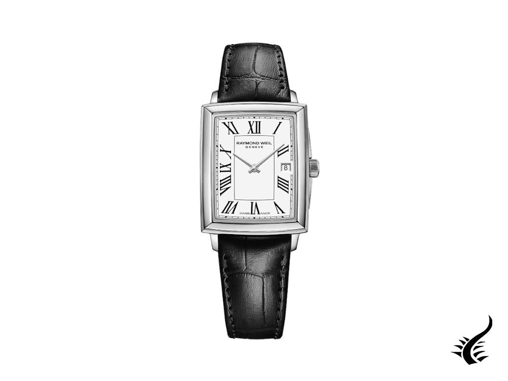 Raymond Weil Toccata Ladies Watch, White, 34.6 mm, Day, Leather, 5925-STC-00300