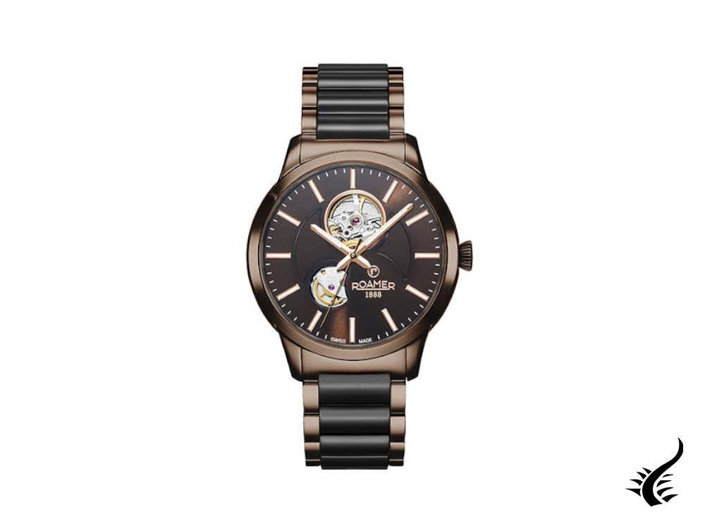 Montre automatique Roamer C-Line, ETA 2824-2, 41 mm, marron, 672661 40 65 60