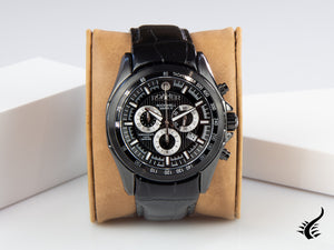 Montre chronographe à quartz Roamer Rockshell Mark III, noire, 44 mm, 220837 42 55 02