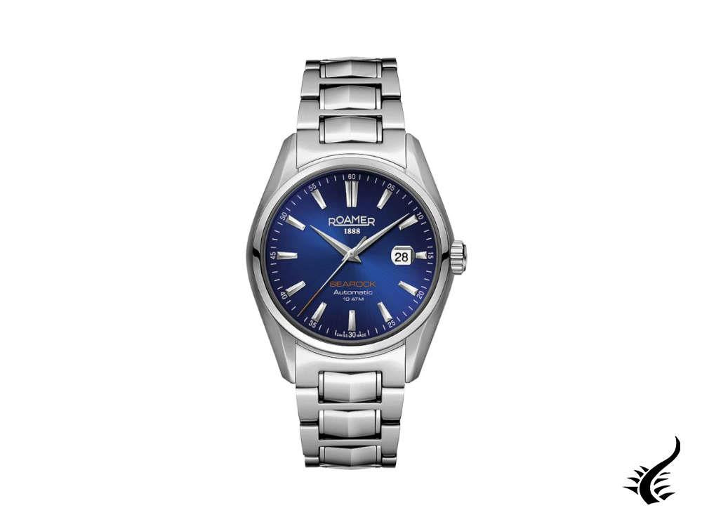 Montre automatique Roamer Searock, ETA 2824-2, 42 mm, bleu, 210633 41 45 20