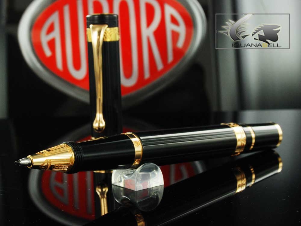 Stylo roller Aurora Andrea Palladio, résine noire, édition limitée, 918