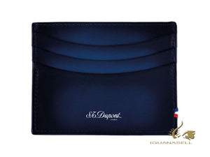 S.T. Dupont Atelier Credit card holder, Leather, Midnight Blue, 6 Cards, 190412