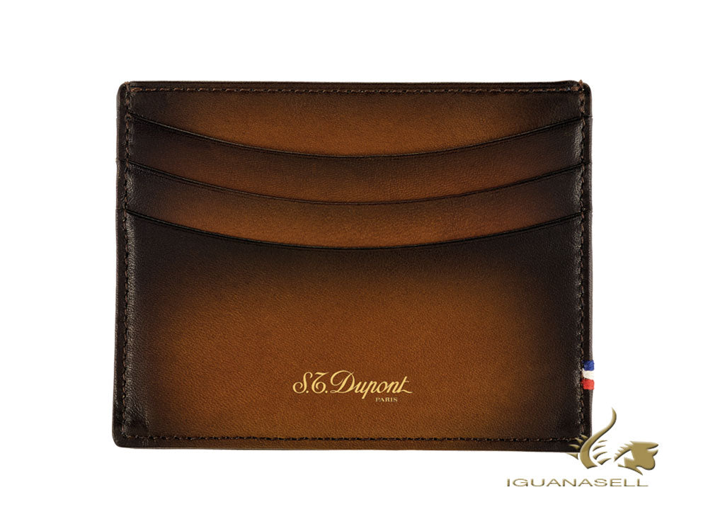 S.T. Dupont Atelier Credit card holder, Leather, Tobacco Brown, 6 Cards, 190402