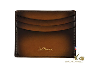 S.T. Dupont Atelier Credit card holder, Leather, Tobacco Brown, 6 Cards, 190402