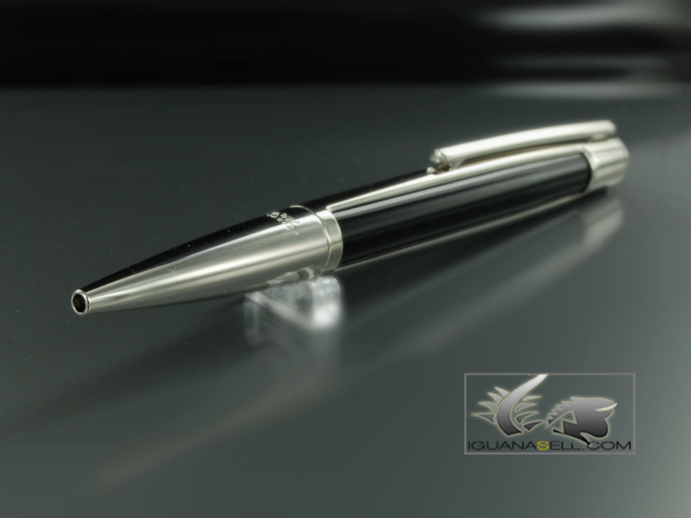 ST Dupont Ballpoint Pen Défi - Palladium & Black Resin - 405674