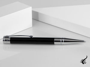 S.T. Dupont D-Initial Ballpoint pen, Lacquer, Chrome Trim, Black, 265200