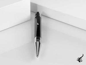 S.T. Dupont D-Initial Ballpoint pen, Lacquer, Chrome Trim, Black, 265200