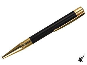 S.T. Dupont D-Initial Ballpoint pen, Lacquer, Gold trim, Black, 265202