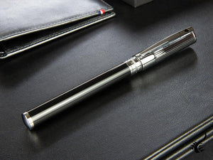 S.T. Dupont D-Initial Fountain Pen, Lacquer, Black, Chrome Trim, 260204