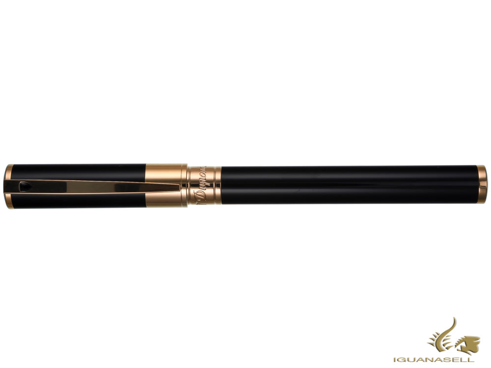 S.T. Dupont D-Initial Rollerball pen, Brass, Black, Gold trim, 262202