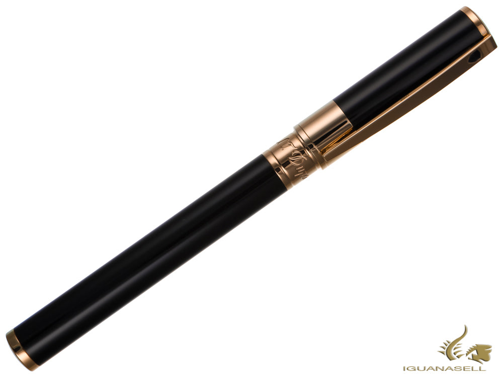 S.T. Dupont D-Initial Rollerball pen, Brass, Black, Gold trim, 262202