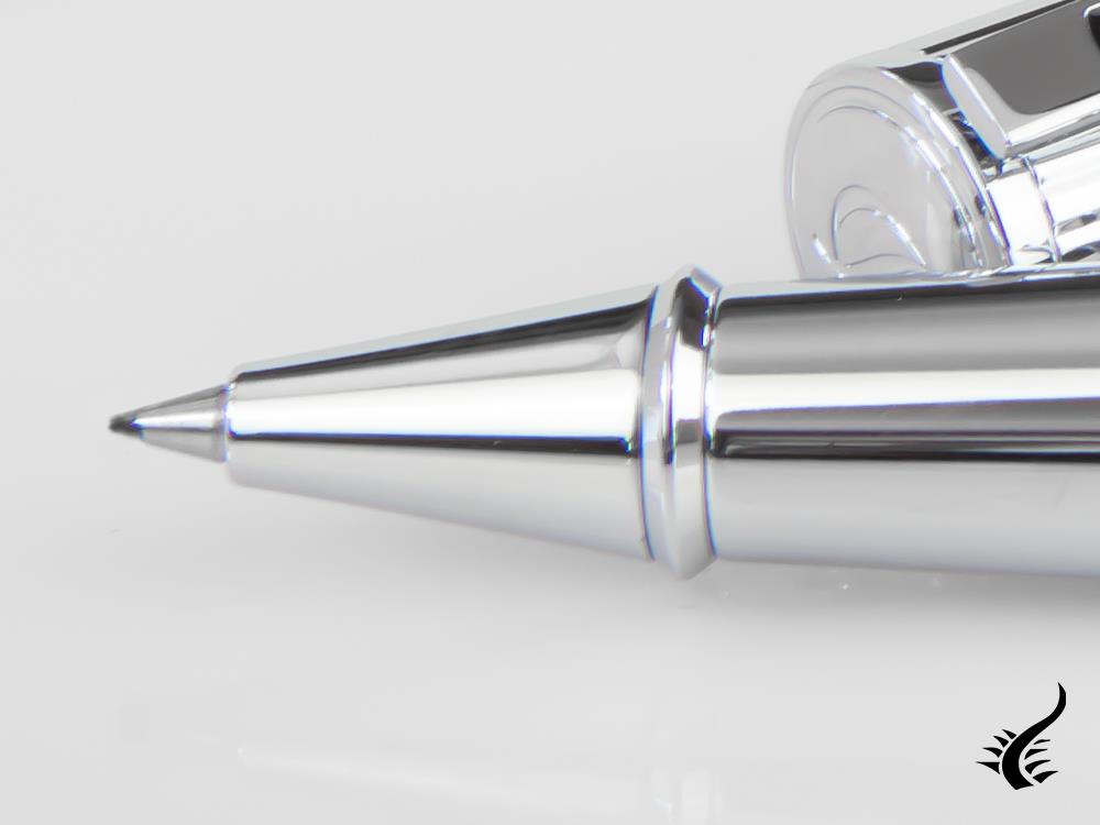 S.T. Dupont D-Initial Rollerball pen, Lacquer, Black, Chrome Trim, 262201
