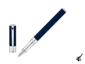 Stylo roller ST Dupont D-Initial, laque, bleu, attributs chromés, 262205