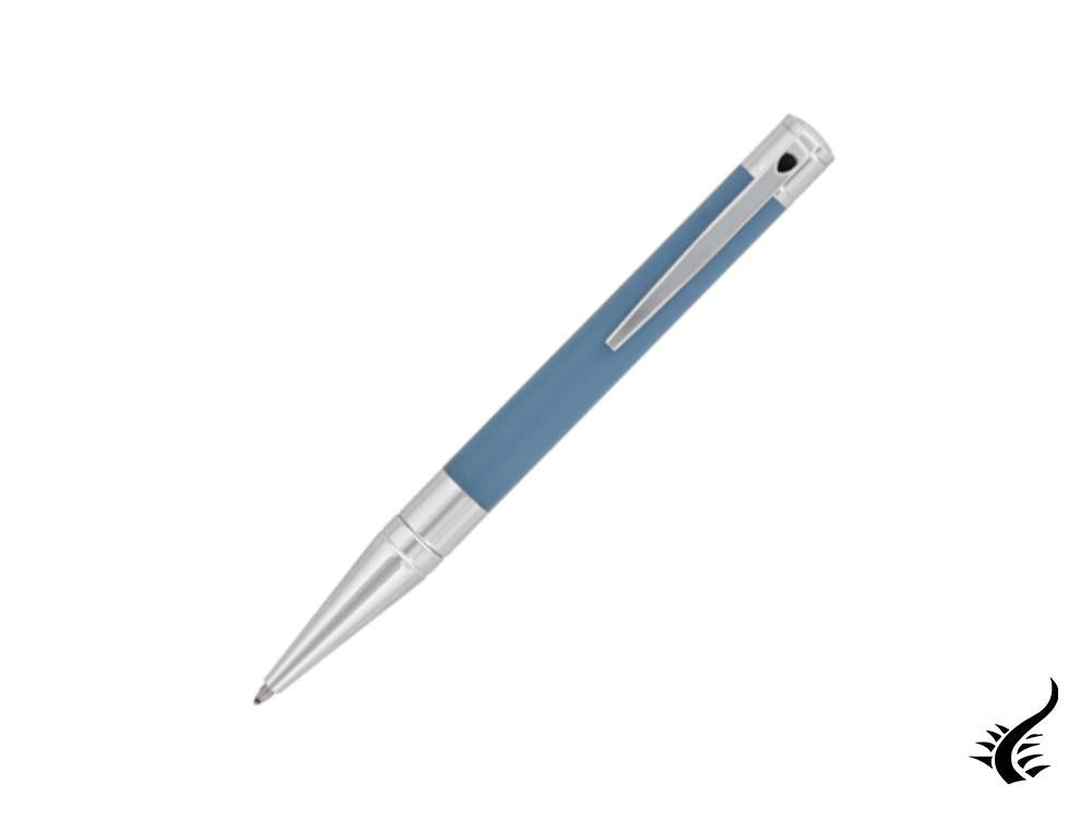 S.T. Dupont D-Initial Shark Blue Ballpoint Pen, Lacquer, Chrome, Blue, 265217