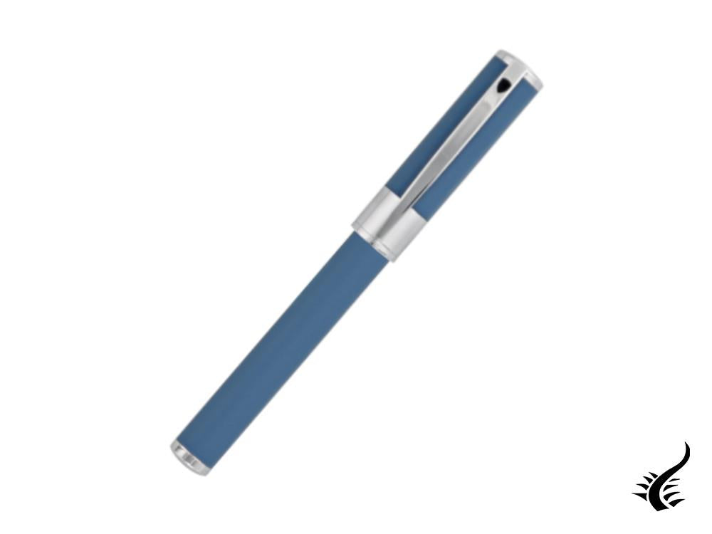 S.T. Dupont D-Initial Shark Blue Rollerball Pen, Lacquer, Blue, Chrome, 262217