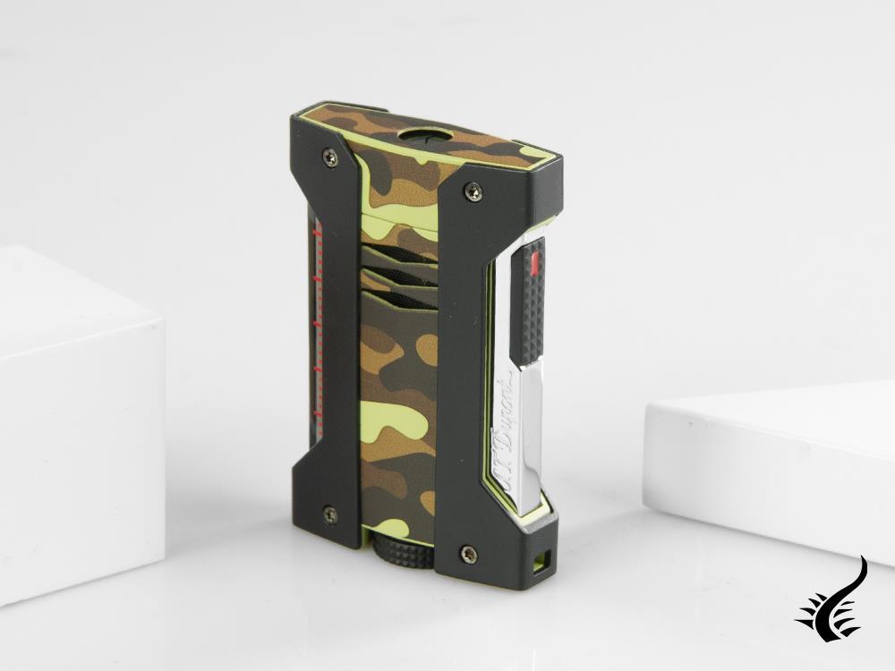 Briquet ST Dupont Défi Extreme Vert Camouflage, Chrome, 021412