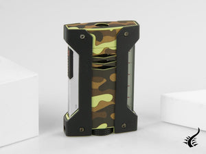 Briquet ST Dupont Défi Extreme Vert Camouflage, Chrome, 021412