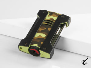 Briquet ST Dupont Défi Extreme Vert Camouflage, Chrome, 021412