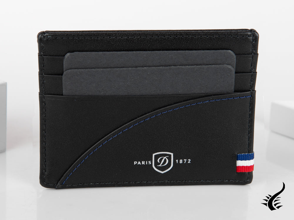 S.T. Dupont Défi Millennium Credit card holder, Leather, Black, 6 Cards, 172004