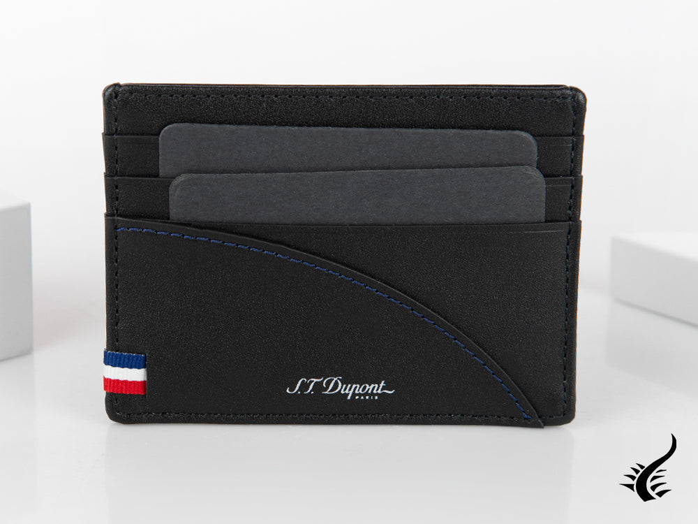 S.T. Dupont Défi Millennium Credit card holder, Leather, Black, 6 Cards, 172004