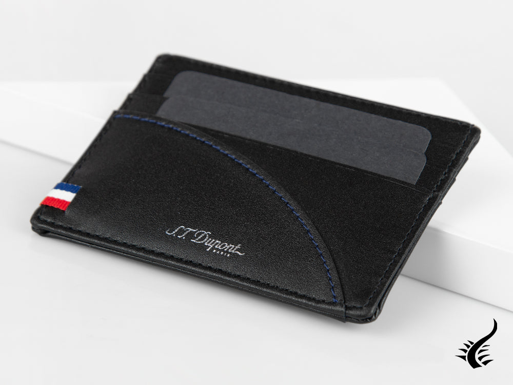 S.T. Dupont Défi Millennium Credit card holder, Leather, Black, 6 Cards, 172004