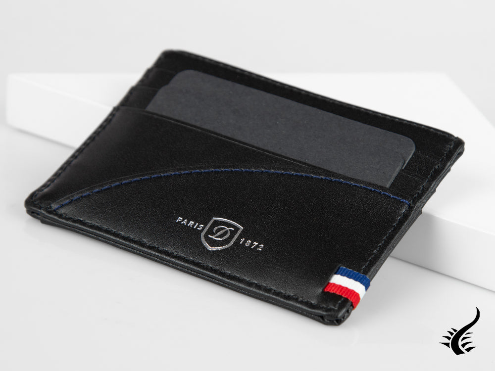 S.T. Dupont Défi Millennium Credit card holder, Leather, Black, 6 Cards, 172004