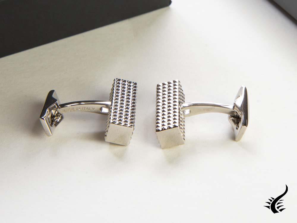 S.T. Dupont Diamond Head Cufflinks, Palladium, Polished, Silver, 005567