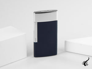 Briquet ST Dupont E-Slim, Chrome, Bleu, 027008E