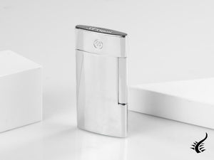 Briquet ST Dupont E-Slim, Chrome, Gris, 027002E