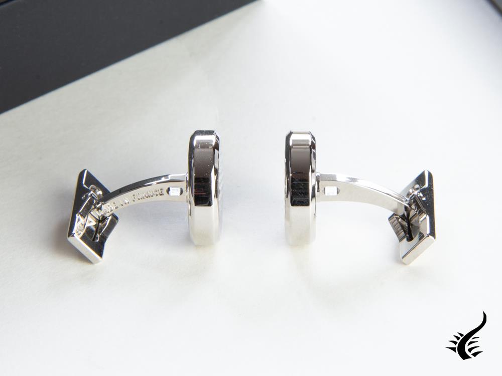 S.T. Dupont Fire Head Cufflinks, Steel, Palladium, Silver, 005581