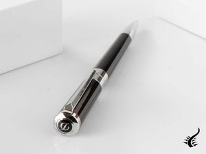 S.T. Dupont Liberté Ballpoint pen, Black Lacquer, Palladium trim, 465674