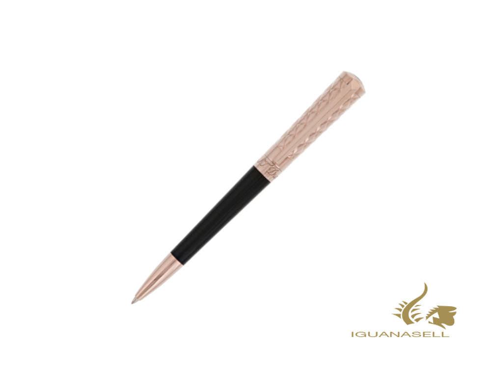 S.T. Dupont Liberté Ballpoint pen, Lacquer, Rose Gold PVD, Black, 465601