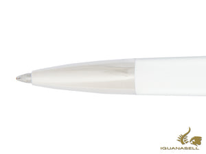 Stylo bille ST Dupont Liberté, Palladium, Blanc 465600