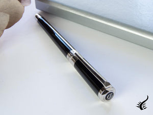 S.T. Dupont Liberté Rollerball pen, Black Lacquer, Palladium trim, 462674