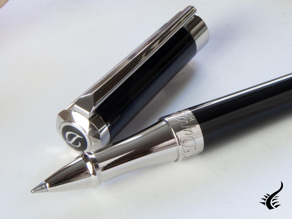 S.T. Dupont Liberté Rollerball pen, Black Lacquer, Palladium trim, 462674