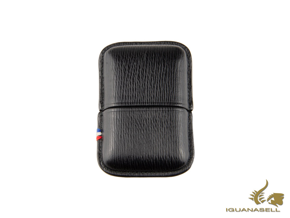 S.T. Dupont Lighter Case, Leather, Soft, Lidded, Black, 180324