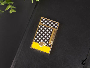 Briquet ST Dupont Ligne 2 Cohiba, Laque, Plaqué Or, Jaune, 016110