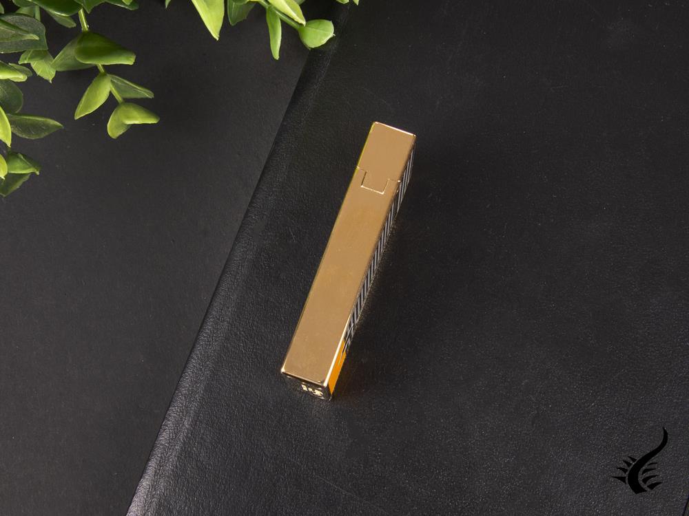 S.T. Dupont Ligne 2 Cohiba Lighter, Lacquer, Gold plated, Yellow, 016110