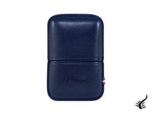 S.T. Dupont Ligne 2 Lighter Case, Full-grain Cowhide, Soft, Blue, 183073