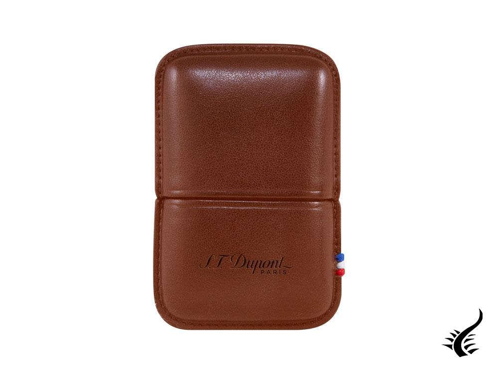 S.T. Dupont Ligne 2 Lighter Case, Full-grain Cowhide, Soft, Brown, 183071