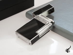 S.T. Dupont Ligne 2 Lighter, Lacquer, Palladium trim, Black, 016296