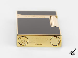 S.T. Dupont Ligne 2 Lighter, Lacquer, Gold trim, Black, 016884