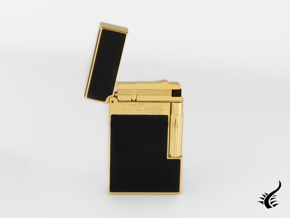 S.T. Dupont Ligne 2 Lighter, Lacquer, Gold trim, Black, 016884