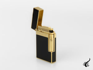 S.T. Dupont Ligne 2 Lighter, Lacquer, Gold trim, Black, 016884