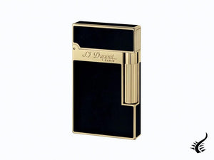 Briquet ST Dupont Ligne 2, Laque, Garniture dorée, Noir, 016884